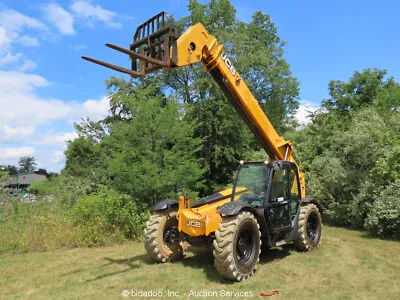 $35100 • Buy 2016 JCB 509-42 9K Telescopic Reach Forklift Telehandler Cab Aux Hyd Bidadoo