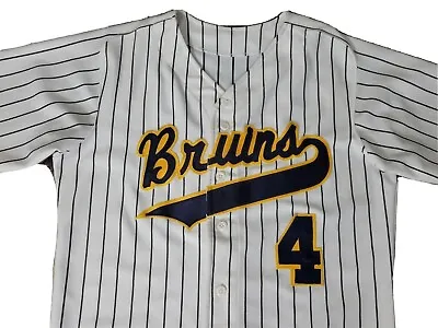 Team Issued UCLA Bruins Baseball Jersey Patch Sewn Stitched #4 Men L Pinstripe • $143.75