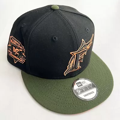 Florida Marlins Snap-Back Hat Sneakertown 10 Year Ann Patch New Era Rare • $59.99