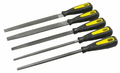 £13.95 • Buy Rolson 5 Piece 200mm Soft Grip Assorted Engineer File Set - 24727 