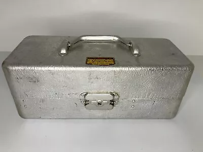 Vintage Grip Loc Tackle & Tool Box Silver Aluminum Walton Products ~ USA • $64.99