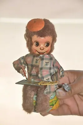 £140.20 • Buy Vintage Wind Up Painting Monkey Textured Cloth Litho Tin Toy, Japan