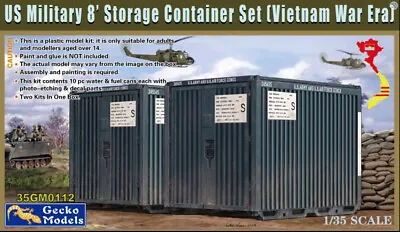 Gecko Models 1/35 US Military 8' Storage Continer Set - 35GM0112 • £16.38