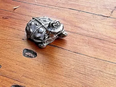 Vintage Brutalist Metal Miniature Turtle With A Great Face Expression • $24