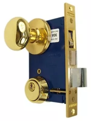 Marks 22AC Right Hand Reverse Double Cylinder Ornamental Knob Rose Mortise Lock • $104.99