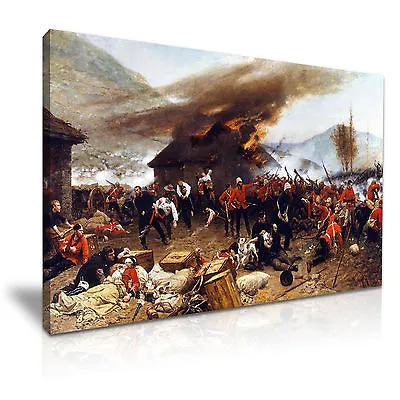 Battle Of Rorke's Drift Zulu War Canvas Wall Art Picture Print 76x50cm • £30.99