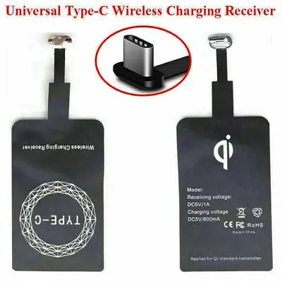 For Android Type C USB Wireless Charger Receiver Adaptor Fast Charging Pad FAST • $1.62