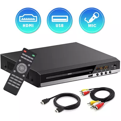 DVD Player All Region Free CD Recorded Disc HDMIAV HD AV Output Remote USB Home • $34.58