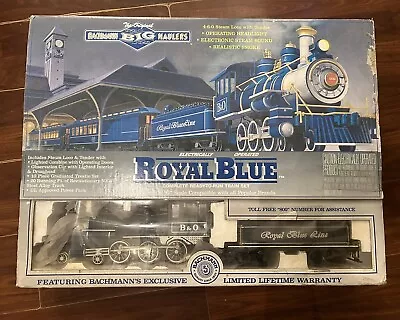 Bachmann Big Haulers Royal Blue G Scale Electric Model Railroad Set Tested AS IS • $50
