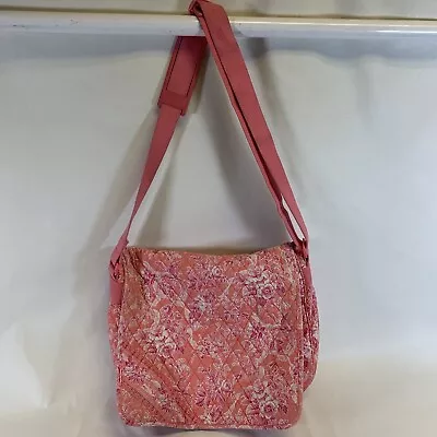 Vera Bradley Bag Hope Toile Coral Pink Messenger Bag • $16.49