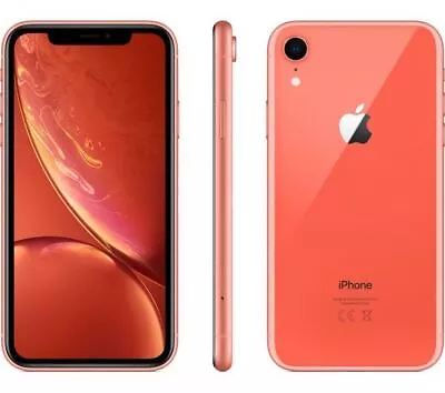 Apple IPhone XR A2105 64GB 12MP Smartphone Mobile Coral Unlocked GOOD_ • £139.99