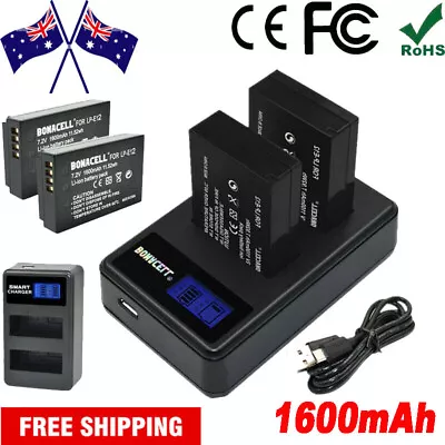 2x 1600mAh LP-E12 Battery For Canon EOS M50 M2 EOS M100 100D +Dual Charger • $28.99