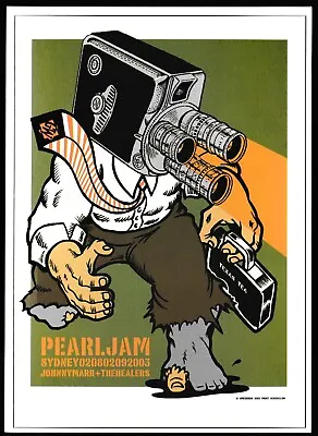 Pearl Jam 2003 Sydney Australia Poster Postcard 5x7 Print Ames Bros Eddie Vedder • $25.65