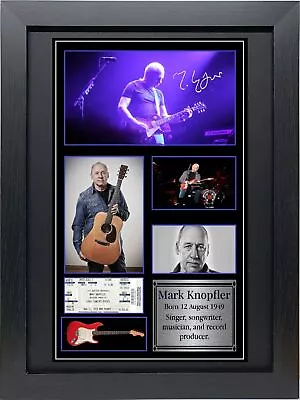 Mark Knopfler Mounted Signed Autograph Presentation.  Inc Free Gift. • £10