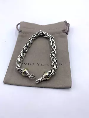 David Yurman Wheat Chain Sterling Silver .925 & 18k Yellow Gold 8mm Bracelet • $489