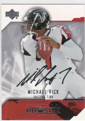 MICHAEL VICK AUTO Sigs Upper Deck Diamond Collection ATLANTA FALCONS FOOTBALL • $29.99