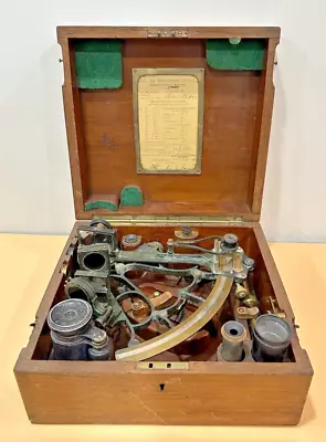 Antique Heath And Co. Hezzanith Nautical Maritime Sextant With Case 1920 Mark I • $899.99