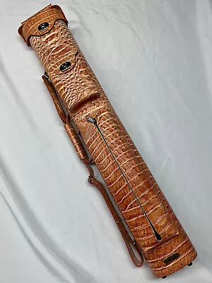 Vincitore Genuine Leather Tan Croc Embossed 3 Butt 5 Shaft 3x5 Jump Butt Pocket • $258.88