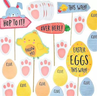 Easter Egg Hunt Kit - Signs Bunny Feet And Clues • £4.99