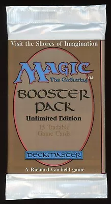 1x 1993 Unlimited Booster Pack ~ FACTORY SEALED ~ MTG/Magic ~ Lotus/Mox/Recall? • $2.25