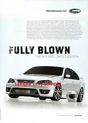 Ford Bf Falcon F6 Fpv A3 Sale Poster Brochure Advert Turbo Ad • $16