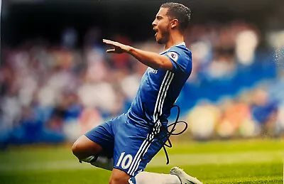 Hand Signed Photo Of EDEN HAZARD CHELSEA FC FOOTBALL SPORT  Autograph • £55