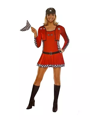 Sexy Long Sleeved Race Car Driver Racer Honey DRESS Halloween Costume Size Small • $28.90