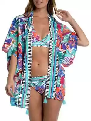 NWT La Blanca Tropics Of Tropez Kimono Cover Up One Size • $24.99