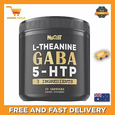 3In1 Gaba Supplements 750Mg L-Theanine 200Mg & 5-HTP (5-Hydroxytryptophan) - Equ • $37.50