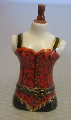 $74.95 • Buy Limoges Boustier Dressmaker Form Seamstress Mannequin Hand Painted Trinket Box