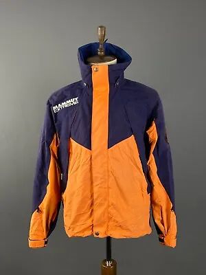 MAMMUT Eiger Extreme Gore-Tex Orange Windbreaker Full Zip Hooded Jacket Size M • $135