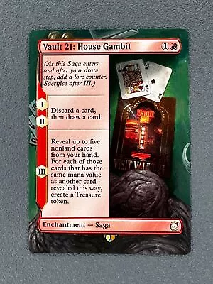 Vault 21: House Gambit MTG Fallout Hand Painted Altered Borderless Extended Art • $3