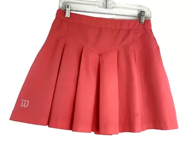 Wilson Pleated Tennis Skirt Retro VTG Polyester Women's Size 10 Coral • $16.82