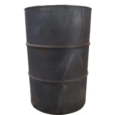 Sealed Closed Top Steel Drum 55Gal. Barrel Unpainted Cabin Camp Stove Heavy Duty • $159.47