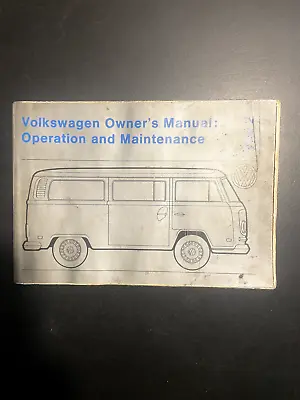 1972 VW Bus Volkswagen Van Type 2 Owners Manual Water Damage • $36.89