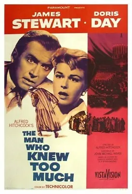 THE MAN WHO KNEW TOO MUCH MOVIE POSTER James Stewart 2 • $9.98