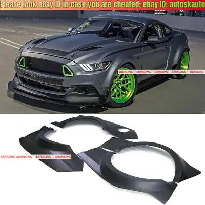 For Ford Mustang 15+ GT500 RTR Fender Flares Wide Body Kit Wheel Arch Cover Trim • $1599