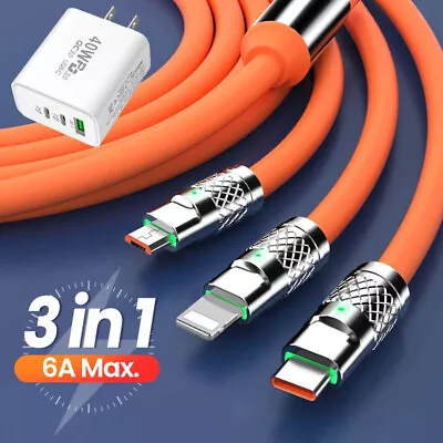 3 In 1 Fast USB Charging Cable Universal Multi Function Cell Phone Charger Cord • $9.99