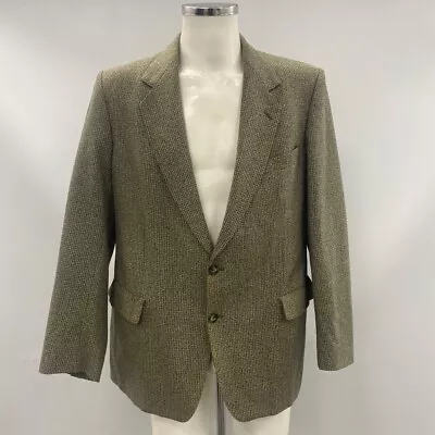 Magee Blazer Jacket Men Size 44 Green Tweed 100% Wool RMF52-VM • £7.99