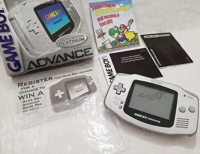 Nintendo Game Boy Advance Platinum Silver System Console Complete Box GBA Cib • $174.99