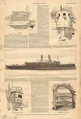 United States Navy Man-O-War The Cruiser Boston Vintage 1886 Antique Art Print • $19.80