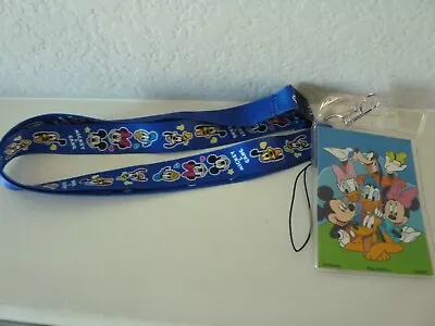 Disney Lanyard With I.D. Card Holder MICKEY MOUSE And GANG • $10.99