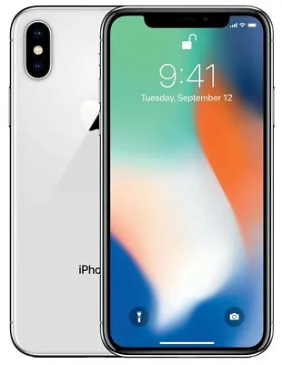 Apple IPhone X 64GB A1901 Silver Unlocked Boxed Complete Grade A 1 Year Warranty • £149