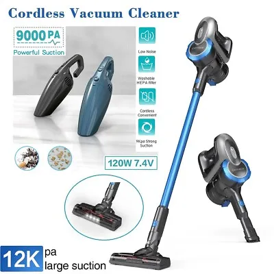 £23.89 • Buy 9000pa 120W Handheld Cordless Bagless Vacuum Cleaner Stick Hoover Home Car Pet