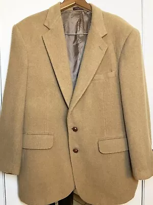 VTG Evan Picone 100%-Camel Hair Sport Coat Blazer Mens Size 42R  Jacket  USA • $22