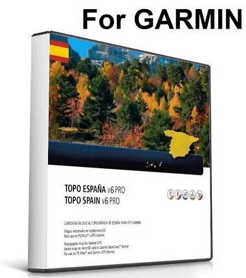 TOPO Spain Map V6 PRO 1:25K Scale Vector MicroSD+SD Card GARMIN Cycling Hiking • £36