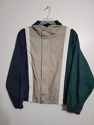 VTG Members Only Marine Ware Jacket Windbreaker Lined Colorblock Flags Size XL  • $28.11