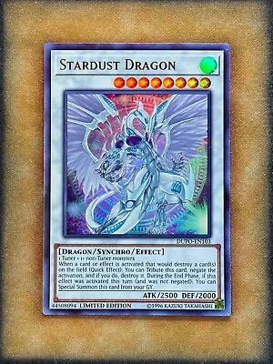 Yugioh Stardust Dragon DUPO-EN103 Ultra Rare Alt Art Limited Edition NM • $2.39