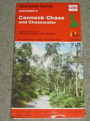 Ordnance Survey Explorer 1:25000: Sheet 6 Cannock Chase - 1995 • £2.79