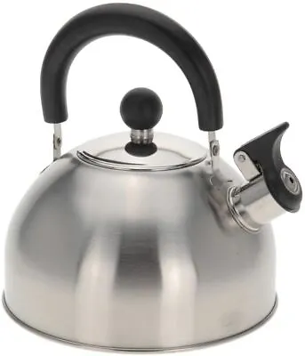 Stainless Steel Whistling Kettle 1.8L Stove Top Hob Kitchenware Camping • £7.39